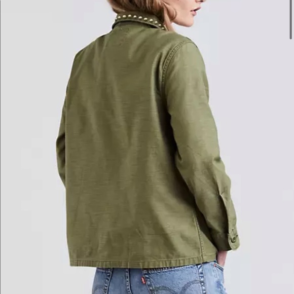 LEVI’S Studded Surplus Button-Down Shirt Jacket - Picture 4 of 12